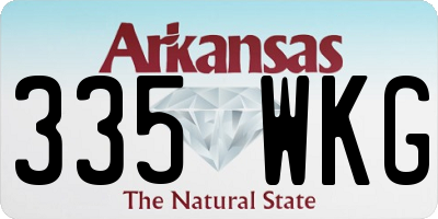 AR license plate 335WKG