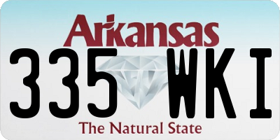 AR license plate 335WKI