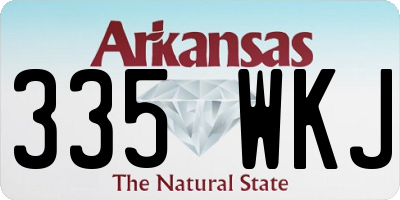 AR license plate 335WKJ