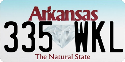 AR license plate 335WKL