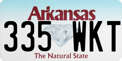 AR license plate 335WKT