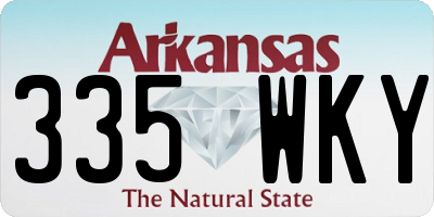 AR license plate 335WKY