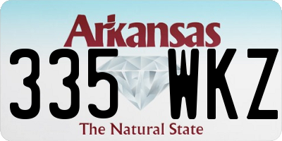 AR license plate 335WKZ