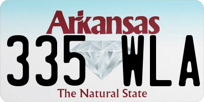 AR license plate 335WLA