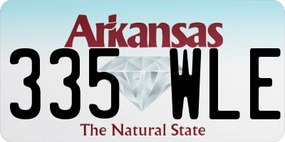 AR license plate 335WLE