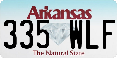 AR license plate 335WLF