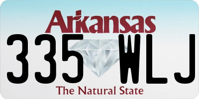 AR license plate 335WLJ
