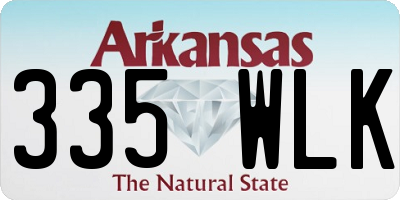 AR license plate 335WLK