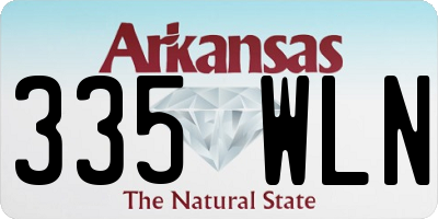 AR license plate 335WLN