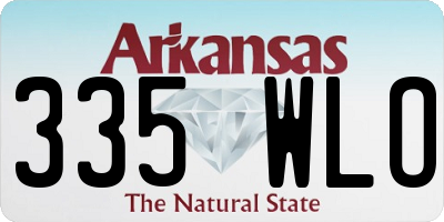 AR license plate 335WLO