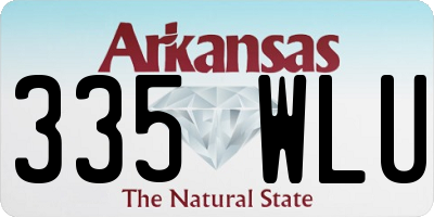 AR license plate 335WLU