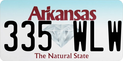 AR license plate 335WLW