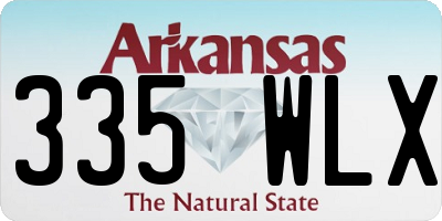 AR license plate 335WLX