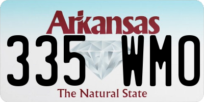 AR license plate 335WMO