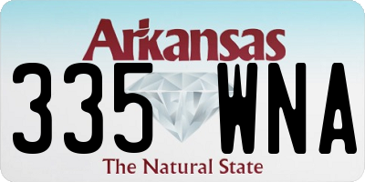 AR license plate 335WNA