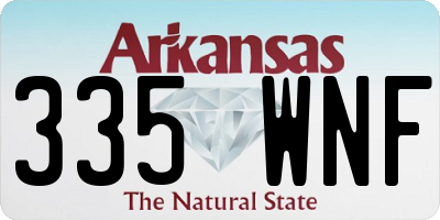 AR license plate 335WNF