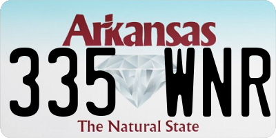 AR license plate 335WNR
