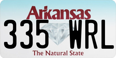 AR license plate 335WRL