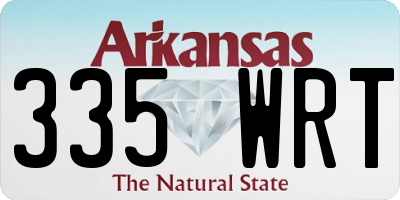 AR license plate 335WRT