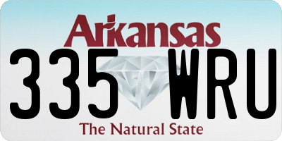 AR license plate 335WRU