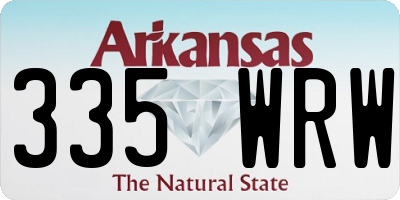 AR license plate 335WRW