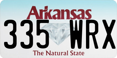 AR license plate 335WRX