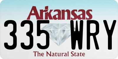 AR license plate 335WRY