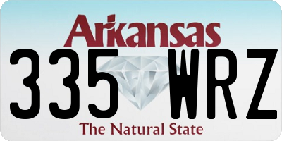 AR license plate 335WRZ