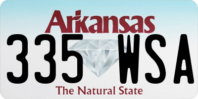 AR license plate 335WSA
