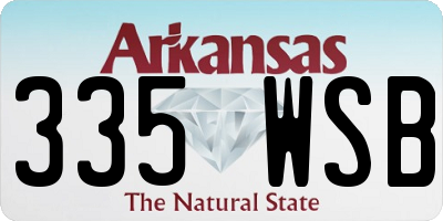 AR license plate 335WSB