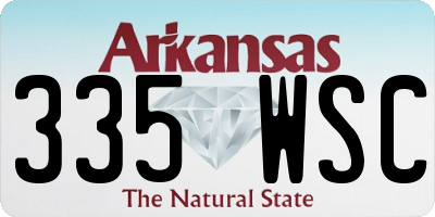 AR license plate 335WSC