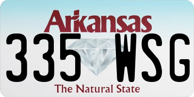 AR license plate 335WSG