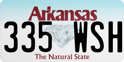 AR license plate 335WSH