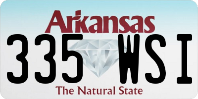 AR license plate 335WSI