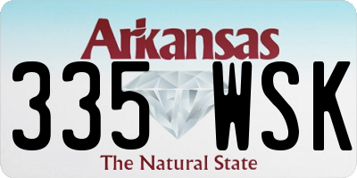 AR license plate 335WSK