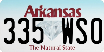 AR license plate 335WSO