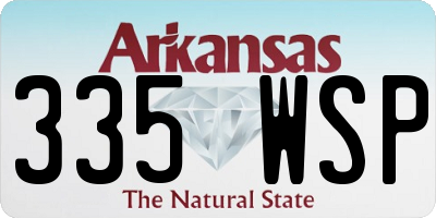 AR license plate 335WSP