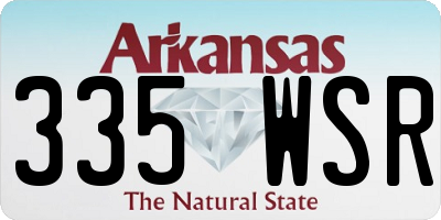 AR license plate 335WSR