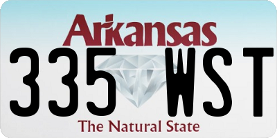 AR license plate 335WST