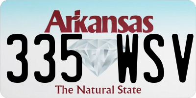 AR license plate 335WSV