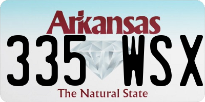 AR license plate 335WSX