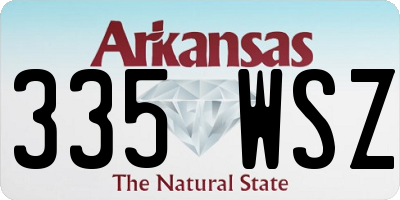 AR license plate 335WSZ