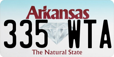 AR license plate 335WTA