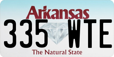 AR license plate 335WTE