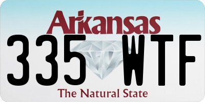 AR license plate 335WTF