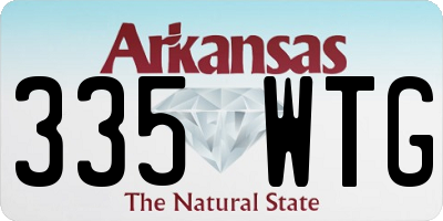AR license plate 335WTG