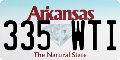 AR license plate 335WTI