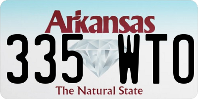 AR license plate 335WTO
