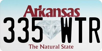 AR license plate 335WTR