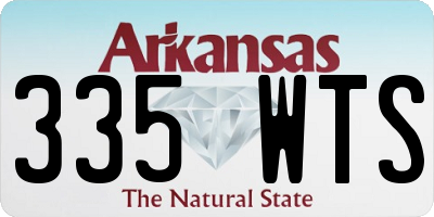 AR license plate 335WTS